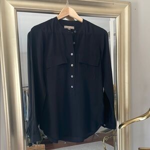 Banana Republic Black Silk Blouse